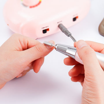 Pink Nail Drill Manicure 35000 RPM 20W Electric Nail Drill Machine